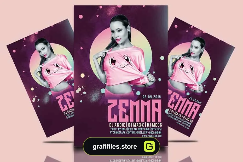 فایل لایه باز بنر DJ Guest Party Flyer Vol.2