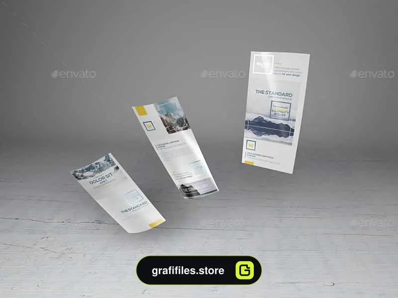 موکاپ تراکت DL Flyer Mockups