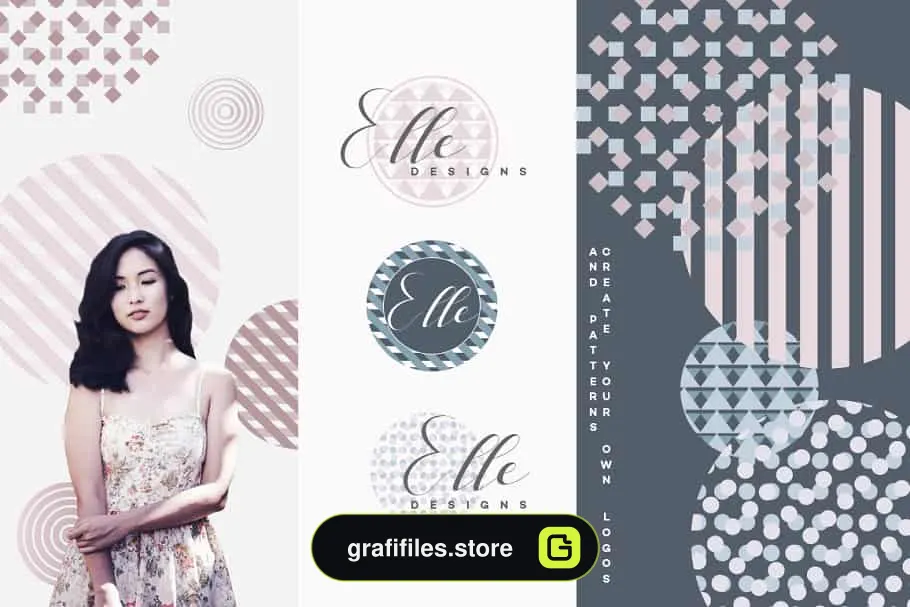 پترن هندسی Dusty Chic Design Toolkit