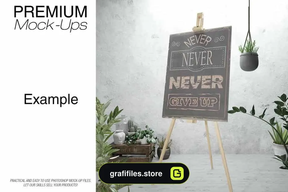 دانلود موکاپ بوم و سه پایه نقاشی Easel Stand with Canvas – Many Sizes - 11 موکاپ بوم و سه پایه نقاشی - 10