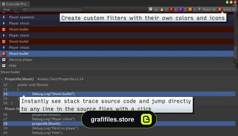 Editor Console Pro برای یونیتی - 5