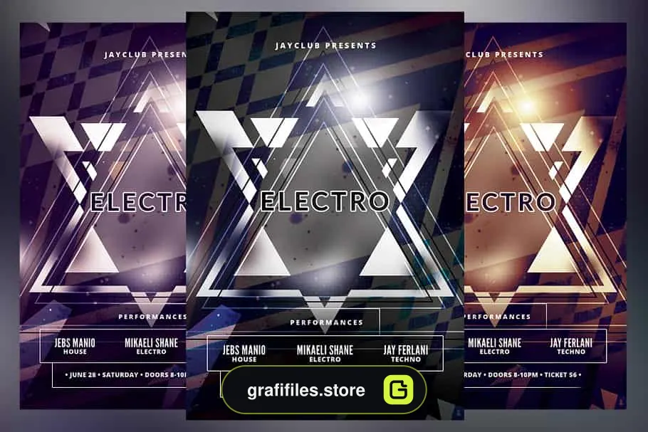 فایل لایه باز آگهی Electro Flyer