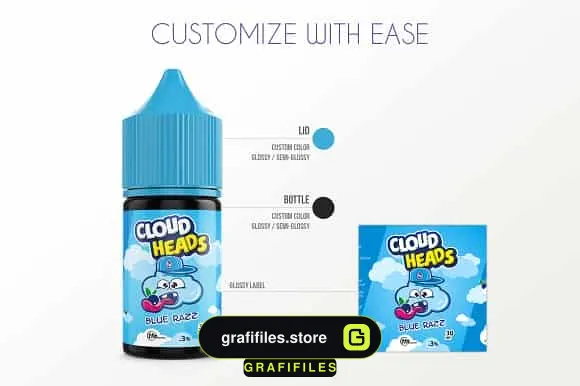 موکاپ قطره چکان ELiquid Bottle Mockup V. 1A