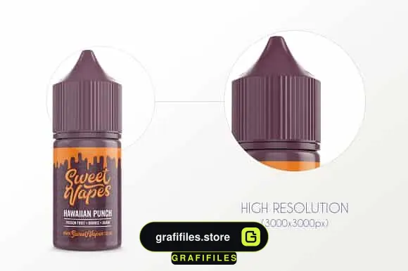 موکاپ قطره چکان ELiquid Bottle Mockup V. 1A