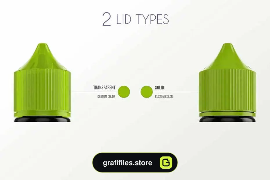 موکاپ قطره چکان ELiquid Bottle Mockup V. 1C Plus