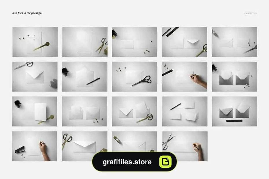 موکاپ پاکت نامه Envelopes Mockup Set