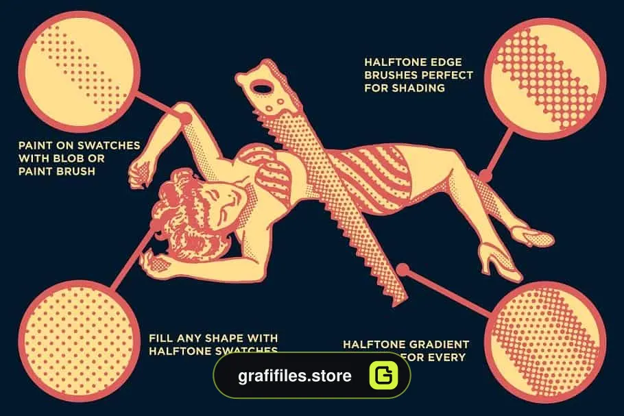 براش ایلاستریتر Essential Illustrator Brush Bundle