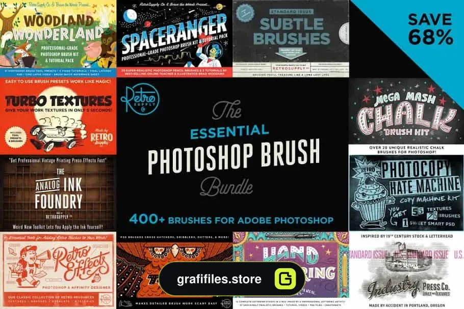 براش فتوشاپ Essential Photoshop Brush Bundle