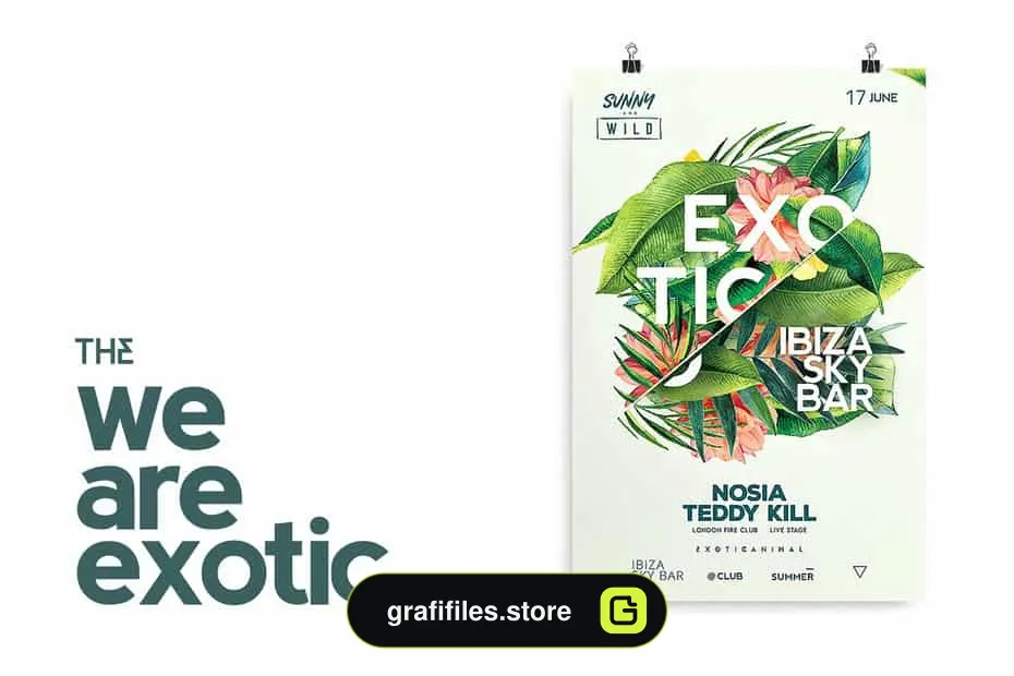 فایل لایه باز پوستر Exotic Flyer