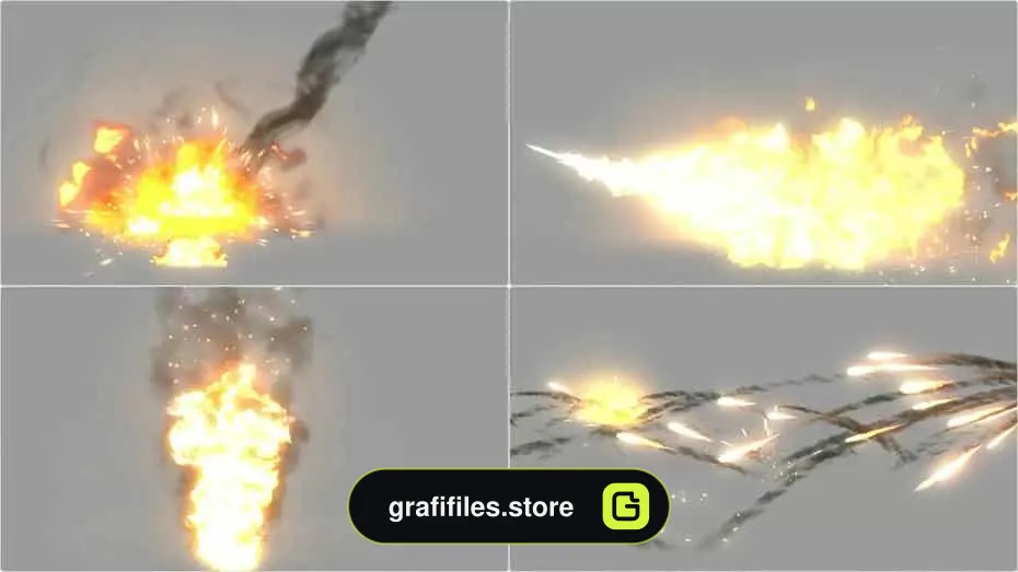 Explosive Realistic VFX Texture برای یونیتی - 1