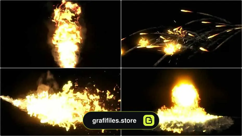 Explosive Realistic VFX Texture برای یونیتی - 3