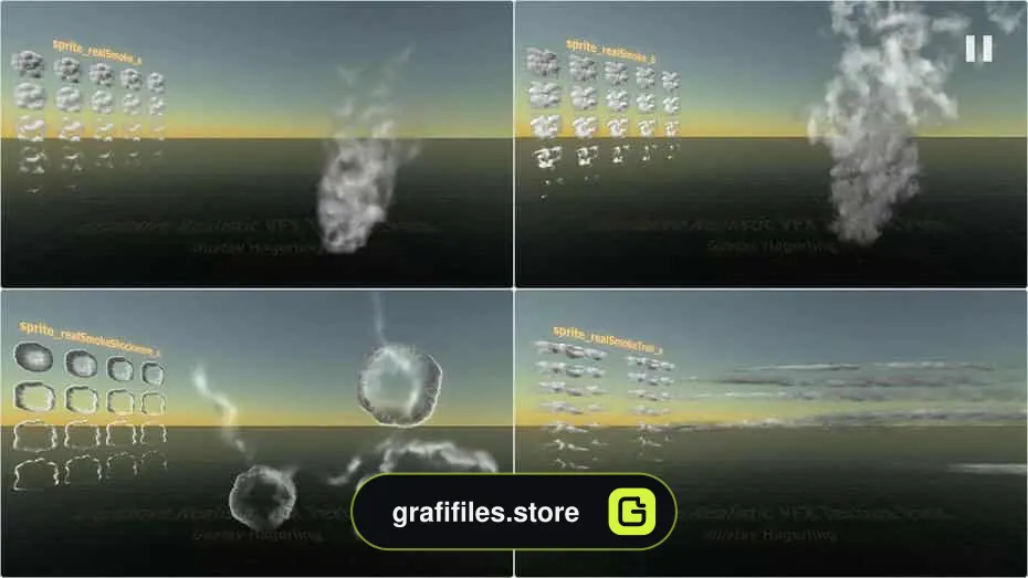 Explosive Realistic VFX Texture برای یونیتی - 5