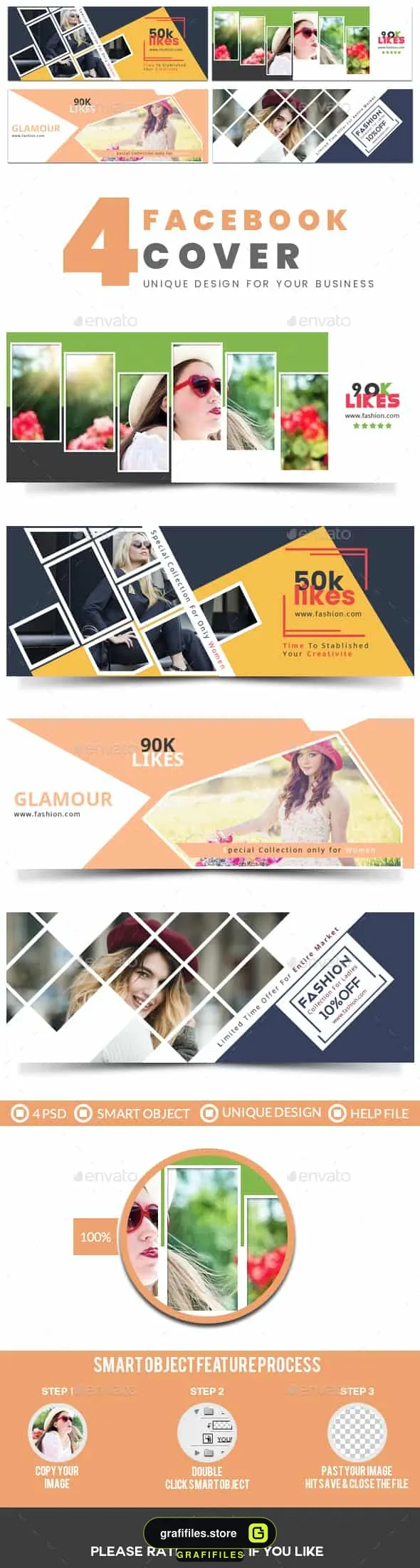 فایل لایه باز کاور فیسبوک Facebook Cover