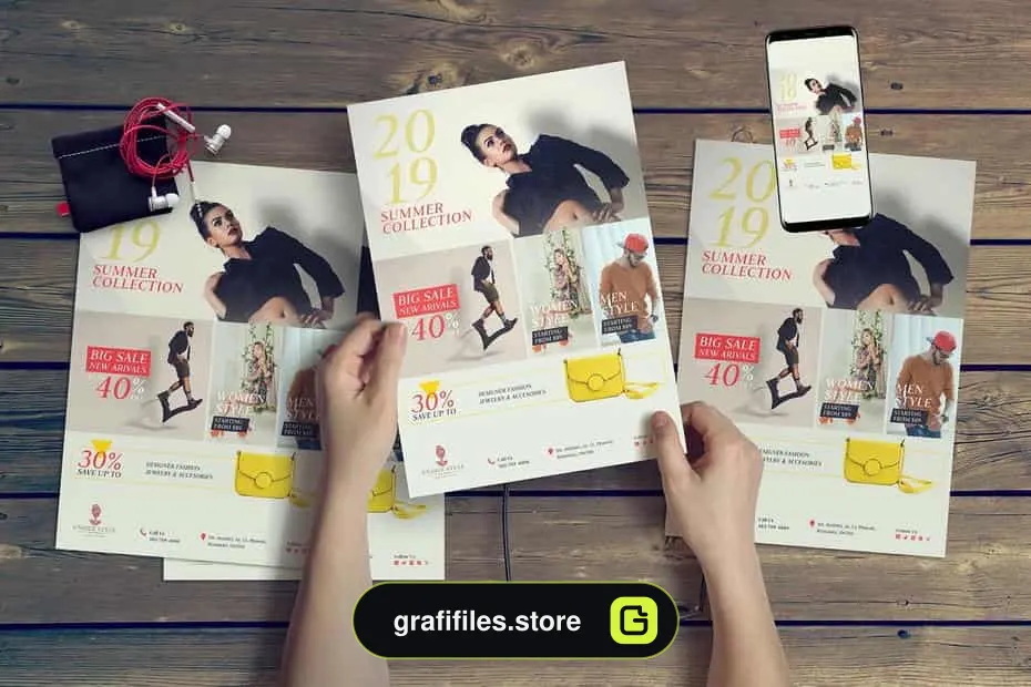 دانلود فایل لایه باز تراکت فشن Fashion Flyer - 1 فایل لایه باز تراکت فشن
