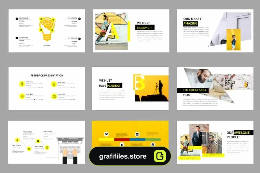 قالب پاورپوینت Feedback Presentation Template - 4