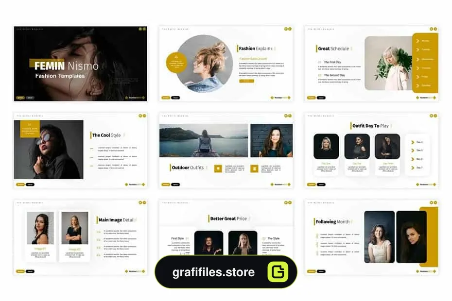 قالب پاورپوینت Femin Nismo Presentation Template