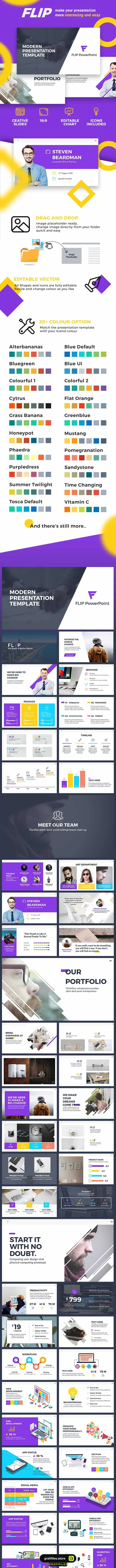 قالب پاورپوینت Flip Presentation