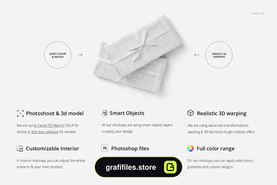 دانلود موکاپ پارچه Folded Fabrics Mockup 15/FF V.6 - 2 موکاپ پارچه Folded Fabrics Mockup - 1
