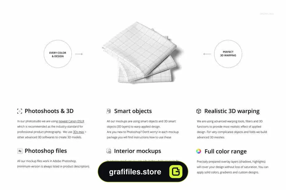 موکاپ پارچه تا شده Folded Fabrics Mockup 66/FF V.6