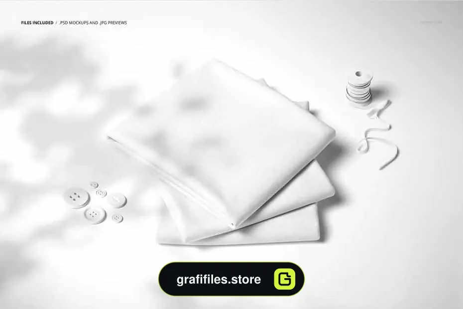 موکاپ پارچه تا شده Folded Fabrics Mockup 66/FF V.6
