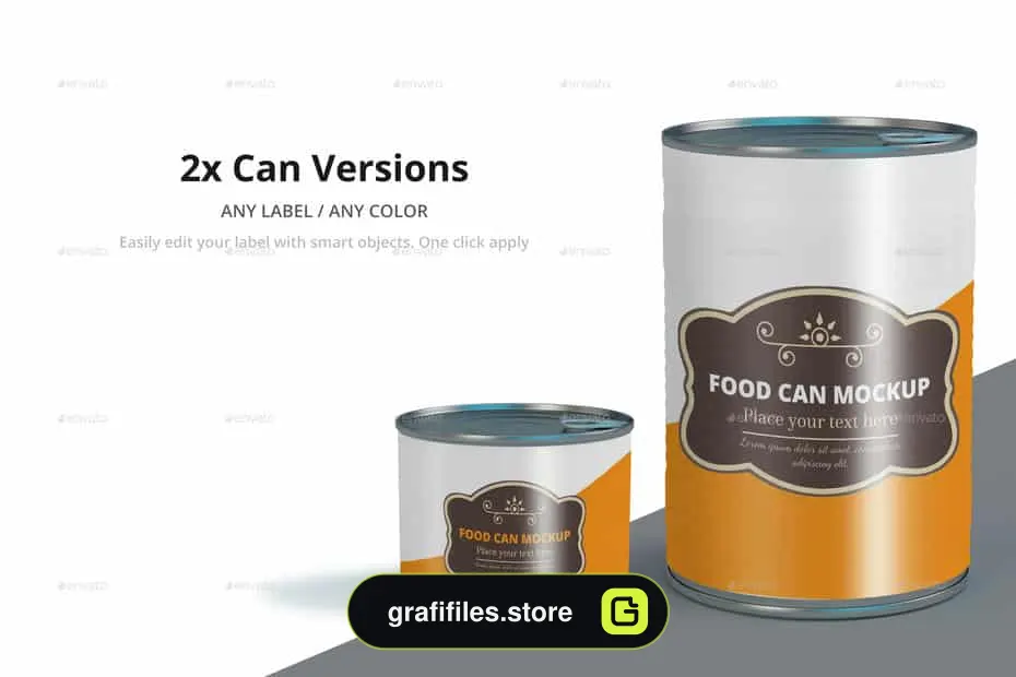 موکاپ قوطی کنسرو Food Can Mockups