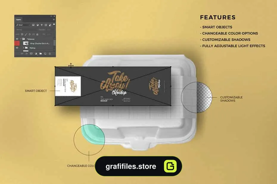 موکاپ بسته بندی مواد غذایی Food Packaging Mockups Bundle