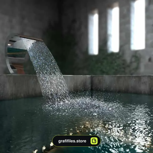 مدل سه بعدی آبنما