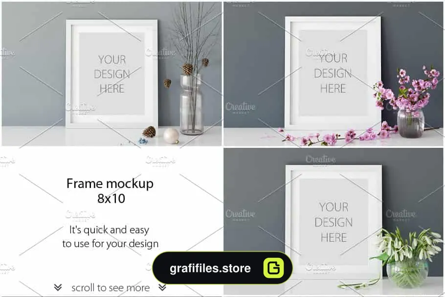 موکاپ قاب عکس Frames Mockup 8×10 – PACK