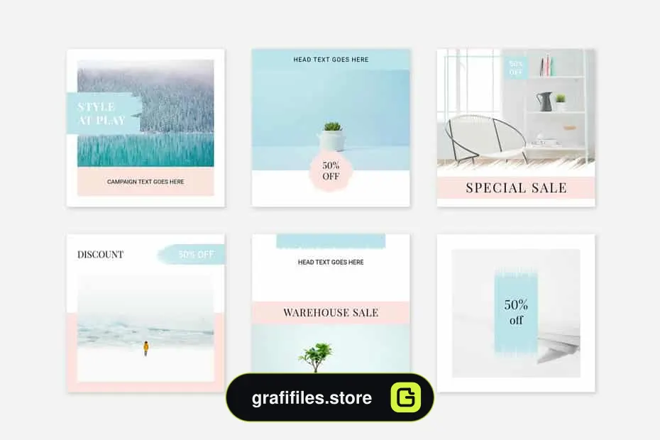 فایل لایه باز اینستاگرام Fusion Instagram Pack