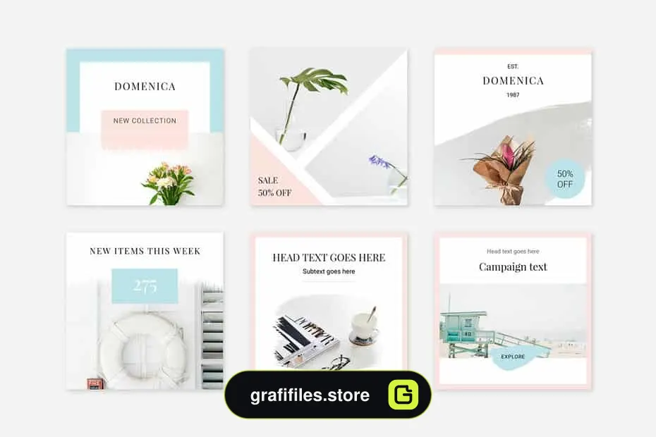 فایل لایه باز اینستاگرام Fusion Instagram Pack