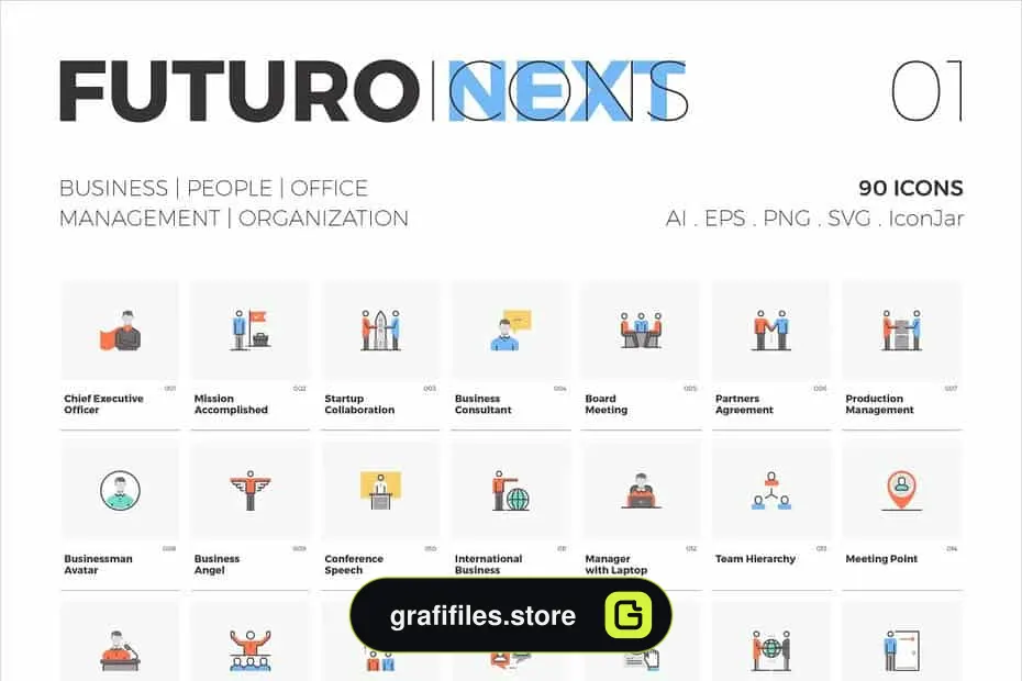 آیکون با موضوع کسب و کار Futuro Next Icons / Business Pack
