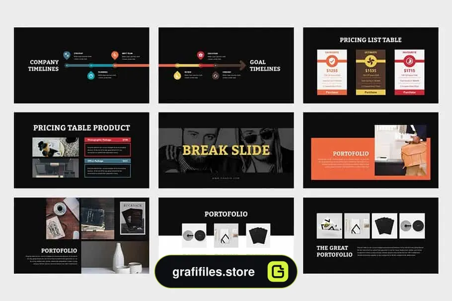 قالب پاورپوینت Ganevo – Creative Studio Powerpoint