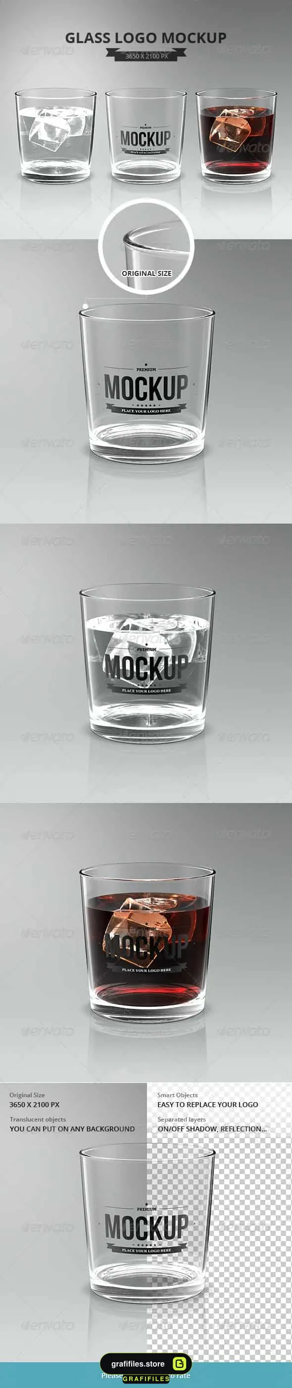 موکاپ لوگو Glasses Logo Mockup