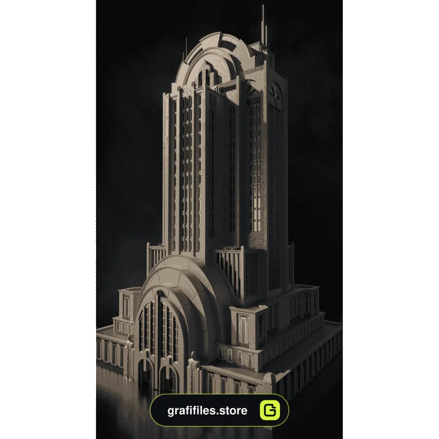 دانلود آبجکت برج و ساختمان از Kitbash3D - 10 آبجکت برج و ساختمان - 9