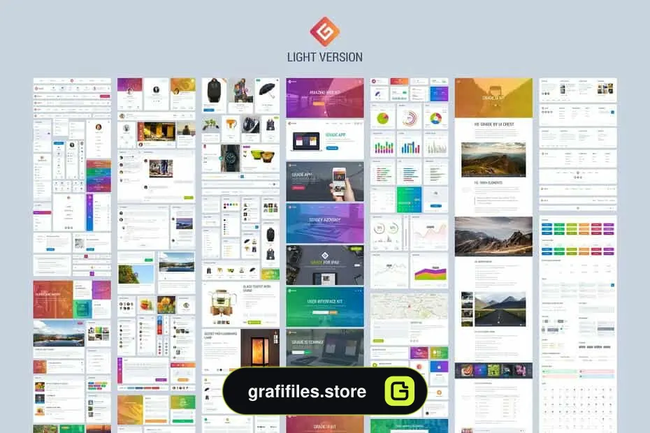 فایل لایه باز وب سایت Grade UI Kit