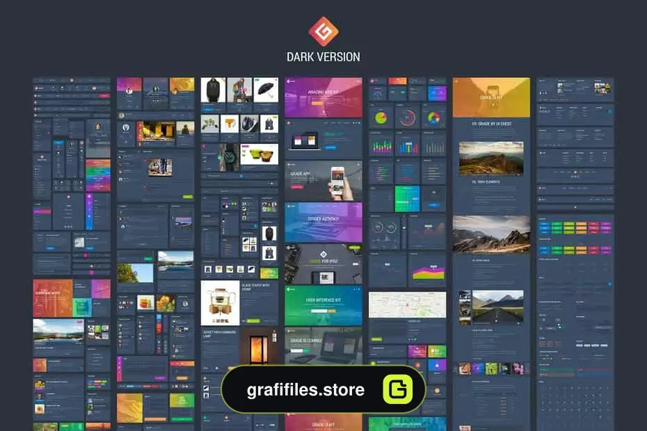 فایل لایه باز وب سایت Grade UI Kit