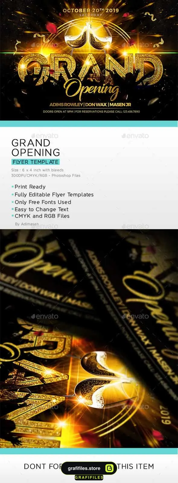 فایل لایه باز بنر Grand Opening Flyer