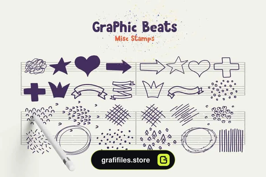 براش Graphic Beats: Brushes for ProCreate