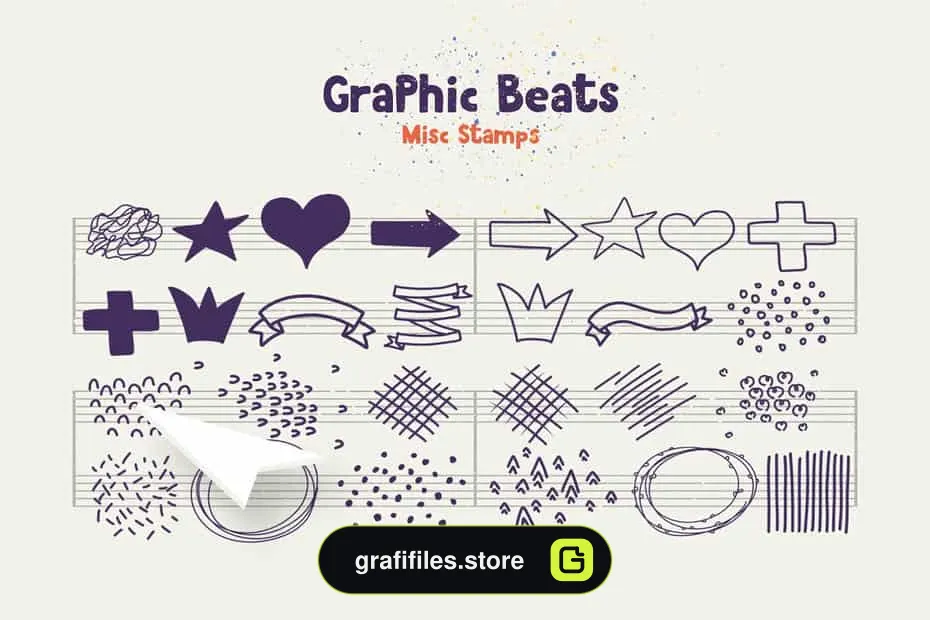براش ایلوستریتور Graphic Beats: Illustrator Brushes
