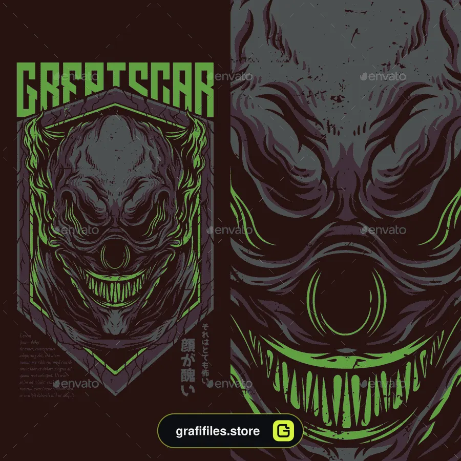 وکتور تیشرت Great Scar T-Shirt Design