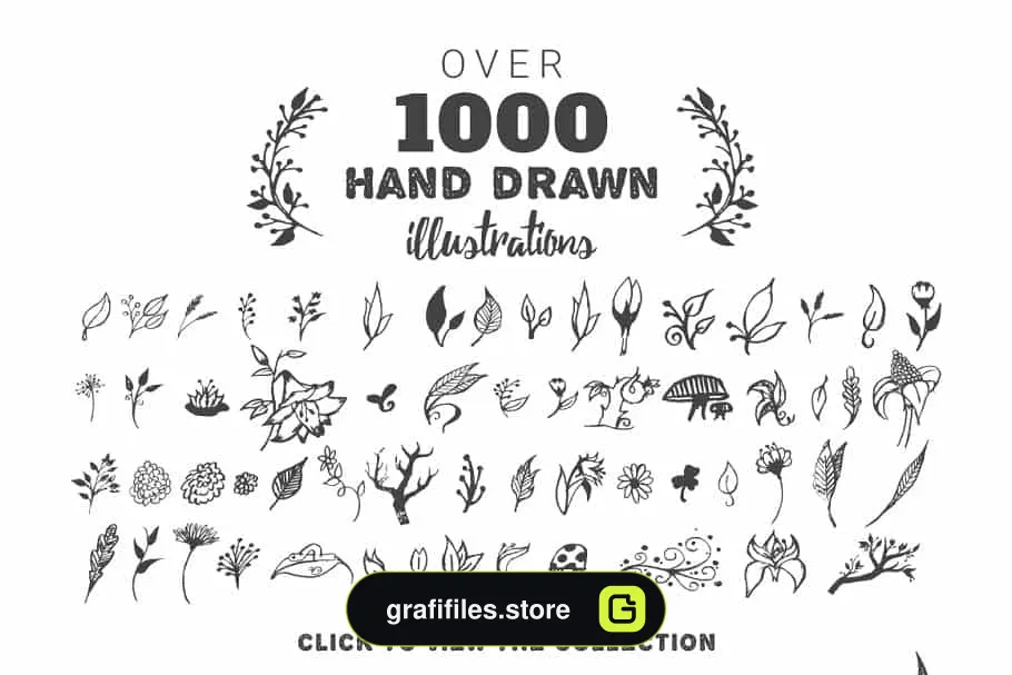 وکتور با طراحی دستی Hand Drawn Illustrations