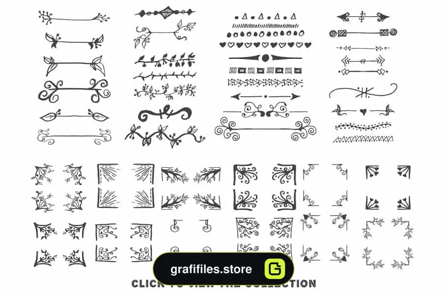 وکتور با طراحی دستی Hand Drawn Illustrations