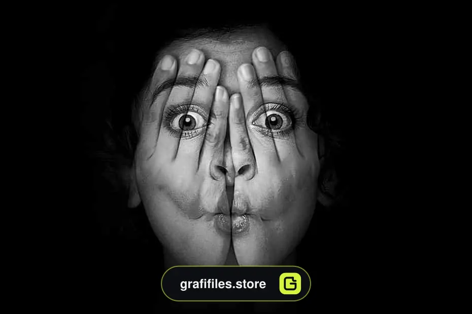 اکشن فتوشاپ دست روی صورت
