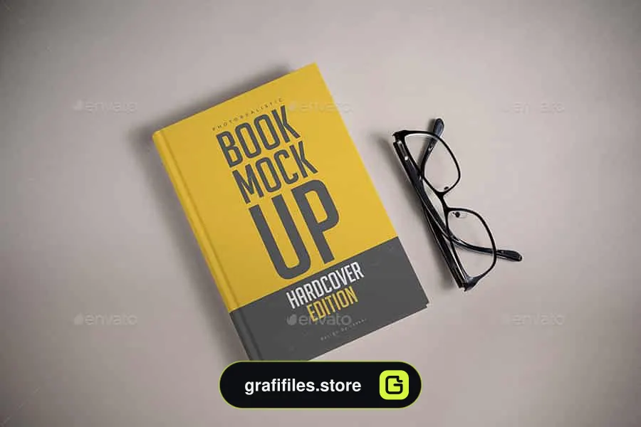 موکاپ کتاب Hardcover Book Mock-up