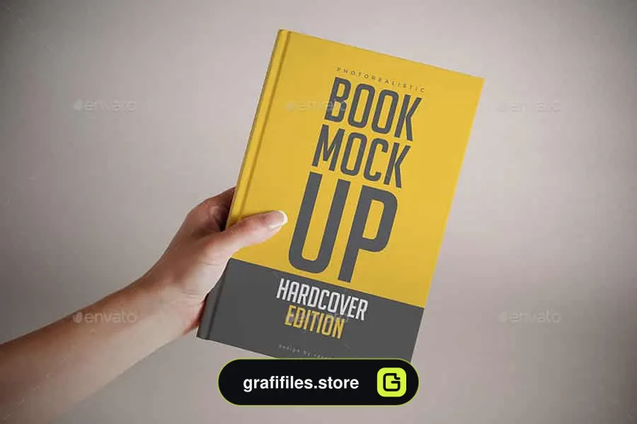 موکاپ کتاب Hardcover Book Mock-up
