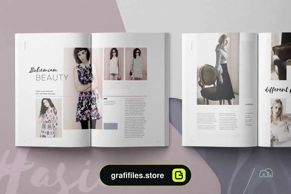 دانلود قالب آماده ایندیزاین کتاب Hasia – Lookbook - 8 قالب آماده ایندیزاین کتاب - 7