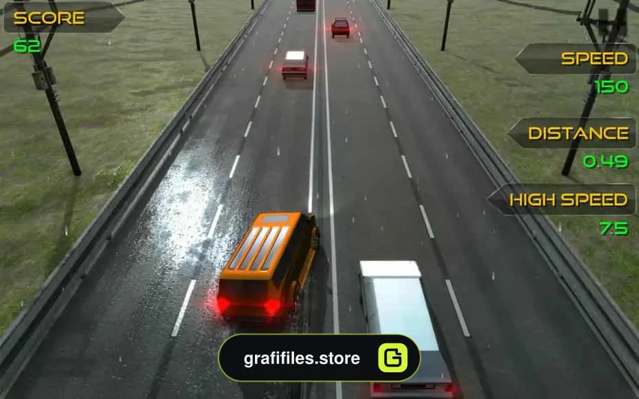 دانلود پروژه آماده بازی Highway Racer برای یونیتی - 6 پروژه آماده بازی Highway Racer برای یونیتی - 5