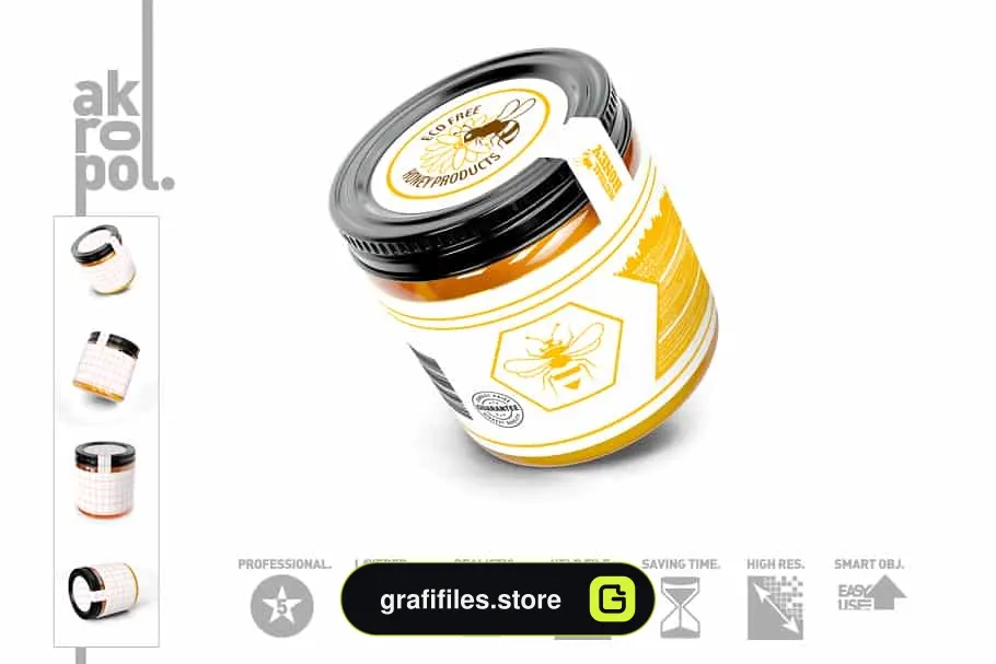 موکاپ شیشه عسل