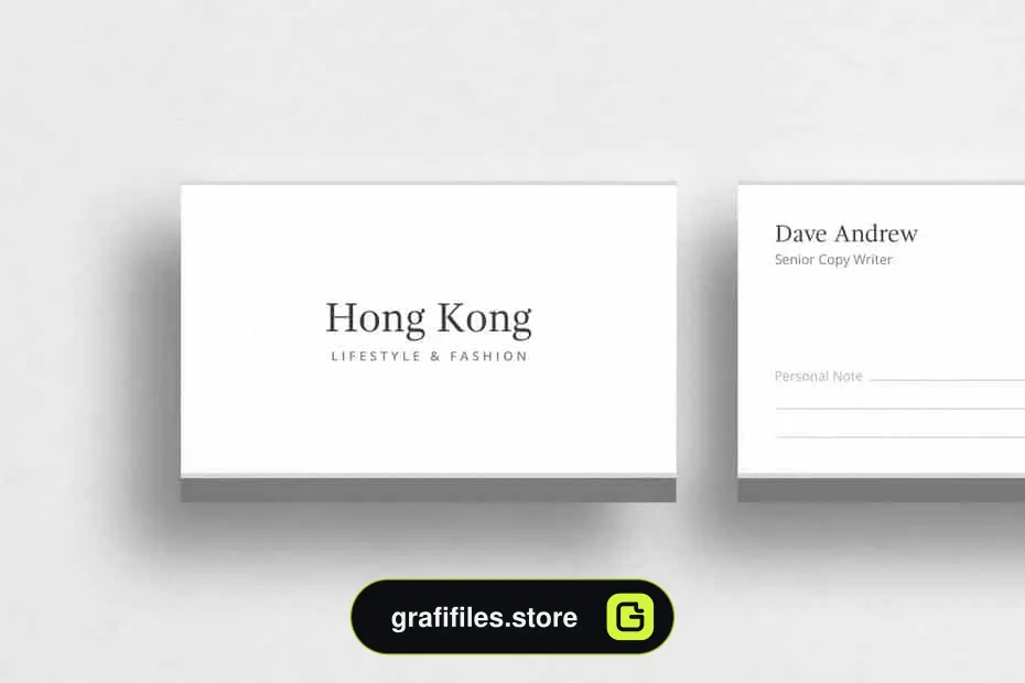 فایل لایه باز کارت ویزیت Hong Kong Business Card