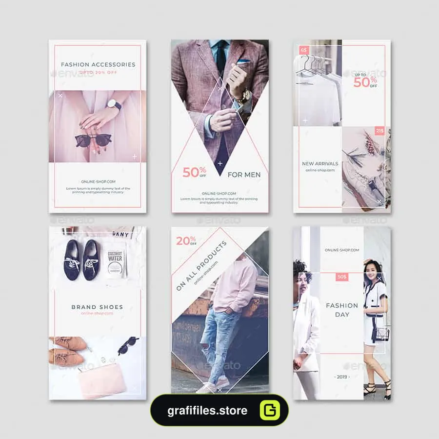 فایل لایه باز پست و استوری اینستاگرام Instagram Posts & Stories